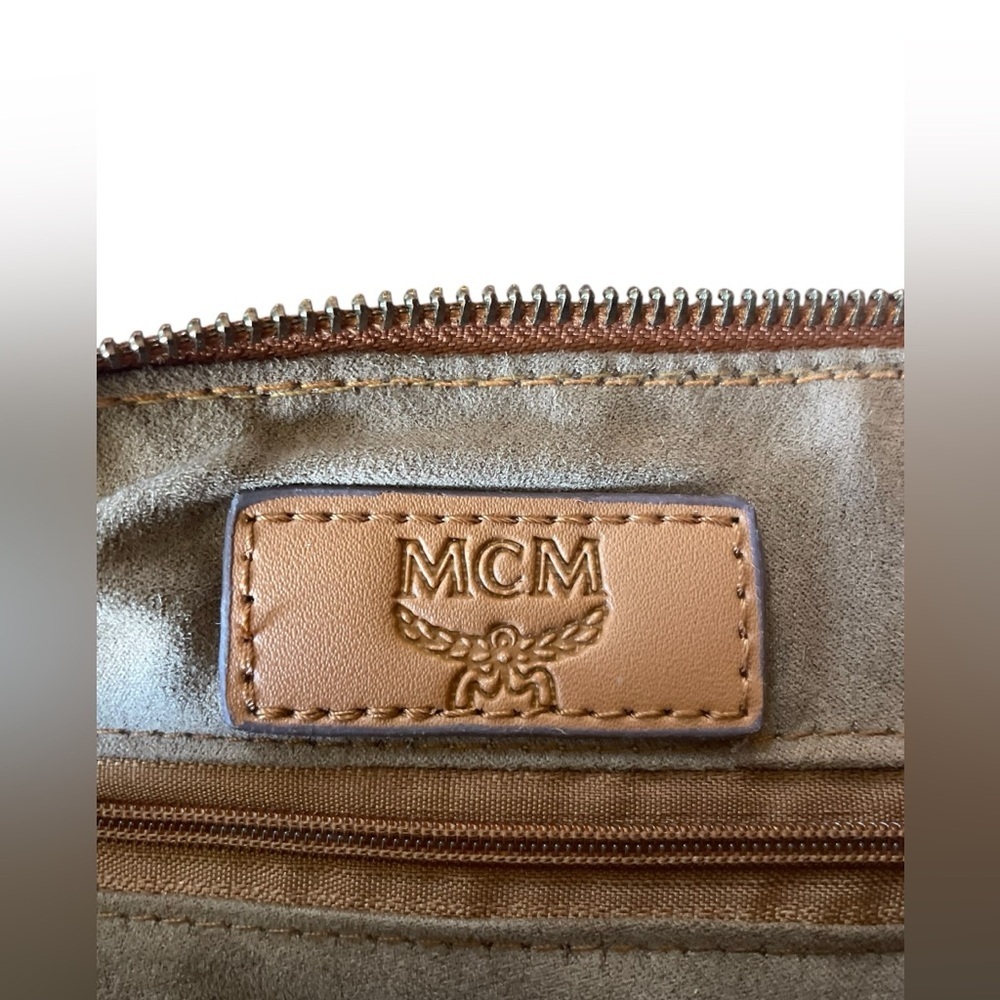 MCM Women’s Visetos Cognac Boston Small Crossbody Bag Leather - Picture 7 of 10